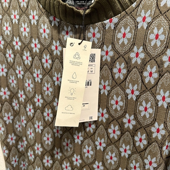 Zara knit midi dress. NWT - Picture 3 of 4